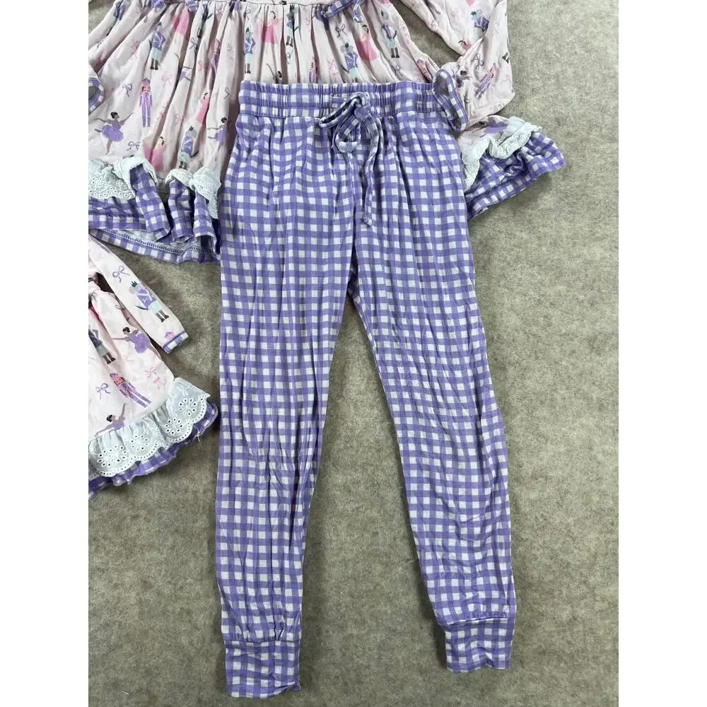 Smocked Sweets Nutcracker Bamboo Lounge Pajama Set Size 3 PLUS Doll gown